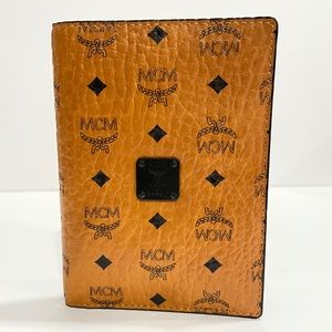 MCM visetos cognac passport holder case wallet